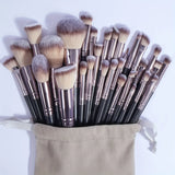 30pcs Professional Makeup Brush Set – Complete Beauty Tools with Bag