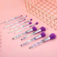 Crystal Acrylic Handle Eye Makeup Brush Set – Soft & Luxurious Travel Beauty Tools